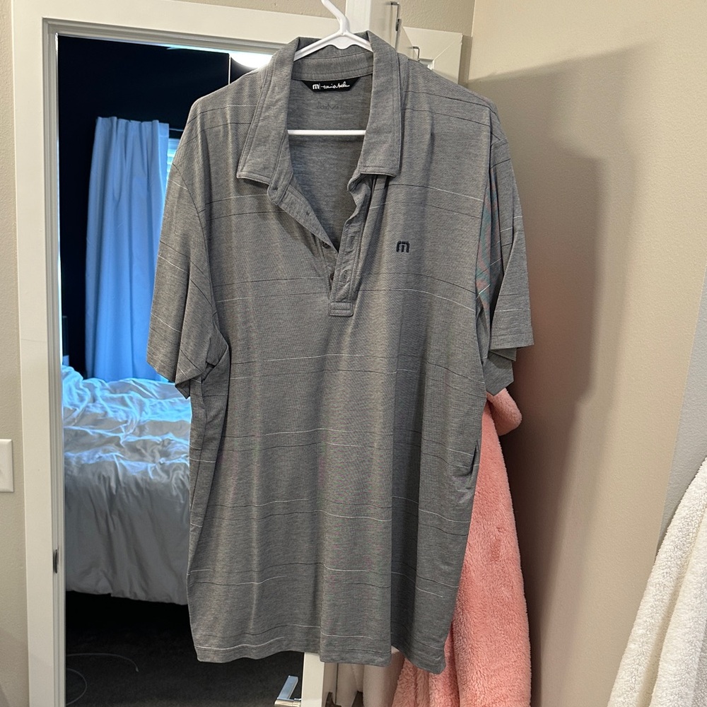 Travis Mathew Gray Polo Shirt